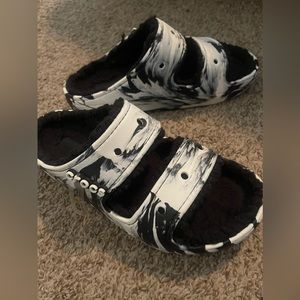 Crocs Unisex Adult Classic Cozzzy Platform Sandals Fuzzy Slipper Slides